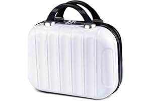 Balakaka Neceser de Viaje Rigido 10L, 14 Pulgadas Neceser de Viaje con Asa y Cintas Elásticas de Sujeción, Impermeable ABS Estuche Maquillaje Mujer Se Puede Colgar en el Equipaje