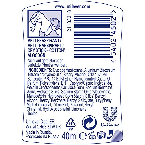 Rexona Deostick Cotton Dry Anti-Transpirant, 6er Pack (6x 40 ml) - 2