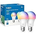 Tapo Ampoule Connectée WiFi, Ampoule LED E27 Multicolore 2500K-6500K, Dimmable 8.7 W 806Lm, Compatible avec Alexa et Google H