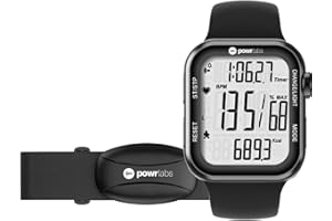 Powr Labs Chest Strap Heart Rate Monitor & Sportswatch for Tracking Exercise, Heart Rate, Steps | Sports Watch HRM with Pedometer