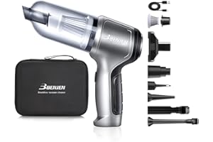 BENJEN Odkurzacz samochodowy – Upgraded Mini 3 w 1, z silnikiem bezszczotkowym 12000 PA, bezszczotkowy silnik o wysokiej wydajności, bezprzewodowy odkurzacz ręczny do domu i samochodu (Space Gray)