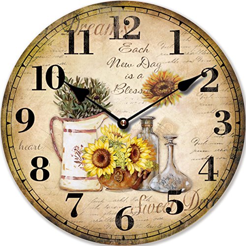 RELOJ DE PARED DISENO GIRASOL MODERNO 30CM - Tinas Collection