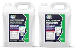 JOVS High-Strength White Vinegar | 20% Cleaning Vinegar | 2 × 5L Multipack | Extra-Strong Multi-Purpose Cleaner | Industrial & Household Use.
