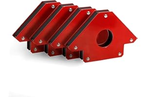 JOLITAC 4 Stück Pfeil-Schweißmagnet-Set Schweißer Magnetpfeilhalter Unterstützung 45 90 135 Winkel, feste Winkel Werkzeuge Eckschweißklemme, Zubehör zum Löten Schweißen Montage Rohre Installation (22,7 kg)