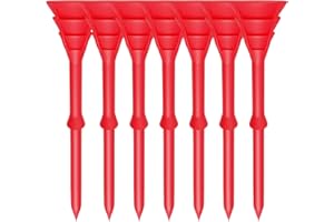 FINGER TEN Tee da Golf Plastica Tees Pratica Piccoli Lunga 83mm 3 1/4 di Pollice Confezione da 60 Pezzi, Tees da Golf Riducono l'attrito Laterale Spin Durevole Stabile per Golfisti Riutilizzabile