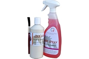 HORSELEADS Hoof Spray 750 ml & Brush-on Sole Saver Liquid Hoof Clay 700 g