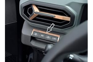 AUTOCOVR Housse en acier pour 2024 + Dacia.Duster III 3 / Bigster | Décoration interrupteurs (1 bouton éclairé) - Style COPPER-BROWN | 1 pièce Essential Expression Journey Extreme DUSTER Accessoires