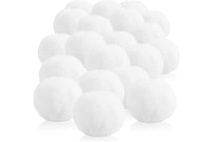 ‎COM-FOUR com-four® 20 x Snowball White, Artificial Snowballs for Indoor Snowball Fights, Soft Plush Balls, Artificial Snow, Great Christmas Decoration, 8 cm (8 cm - 20 x Snowball)