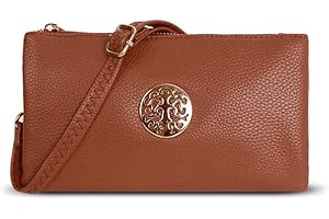 HIPSTER FASHION DESTINATION Women's Small Clutch, Cross Body, Shoulder Bag with Wristlet and Long Adjustable Shoulder Strap