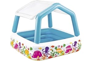 Intex 57470NP - Piscine Gonflable pour Enfant intex avec auvent Amovible - 157 x 157 x 122 cm - 295 l