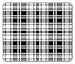 Produktbild Plaid Mouse Pad, Monochrome Style Vintage English Stripes and Checks Pattern Abstract Grunge Look, Standard Size Rectangle Non-Slip Rubber Mousepad, Black White