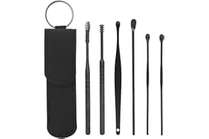 ZJCHAO Zestaw do Czyszczenia Woskowiny, Przenośny Zestaw do Usuwania Woskowiny Zestaw do Usuwania Woskowiny w Kształcie Litery U Łyżka Spiralna do Wosku do Uszu Zestaw Narzędzi do Czyszczenia Woskowiny (#1)