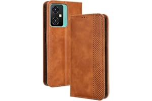 COMAKU Étui à Rabat et Folio pour OSCAL C70 de Marron