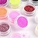 24 Mix Colours Extra Fine Glitter Dust Powder Set - Nail Art Tips Decoration / Crafts / DIY