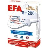 New Life EFA S-1200 Omega-3 Takviyesi, 45 Softjel Kaps&uuml;l, 1200 mg