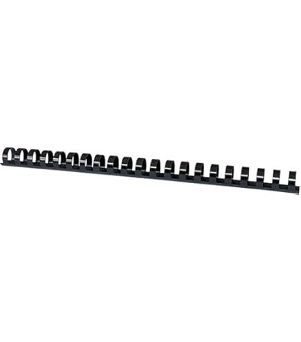 OFFICE PRODUCTS 20241415-05 Plastikbinderücken 100 Stück DIN A4 14mm (115 Seiten) Binderücken Bindungskämme Plastikbindung | Kunststoff | Farbe: Schwarz