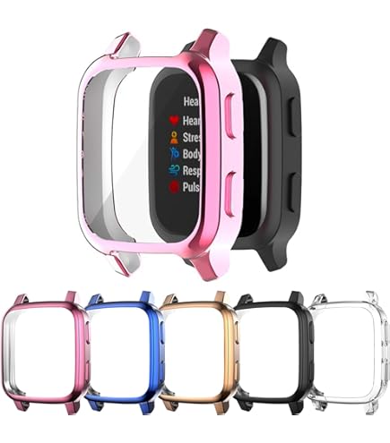 Compatible For Garmin Venu Sq Case, Youkei All-Around Protective TPU Bumper Cover Screen