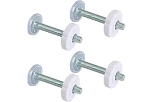 JCSJK 4PCS Vis de Portail d'Escalier, Tiges Filetées Serrage sans Perçage Rallonge Barriere de Securite pour Barrière Bébé, Barrières d'Escalier, Animaux Compagnie (M10)