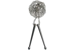 Miniblings Naszyjnik z pałeczkami perkusyjnymi 50 cm ze stali nierdzewnej muzyka werbel muzyk, 50mm, Stal nierdzewna, Nieznany