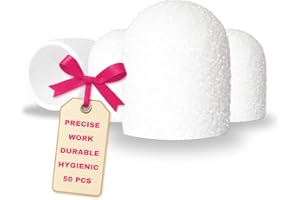 LALILL Cappucci Fresa LUX 50 Pezzi - Cappucci Bianchi per Pedicure Elettrico e Manicure - Rimozione Calli e Cura Piedi - Accessori per Fresa Unghie - 13mm Grana 150
