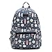 Produktbild Jian Ya Na Mädchen Netter zufälligen Rucksack Leichte Canvas Reise Daypack Schultasche, Dunkelblau S, L Große Größe