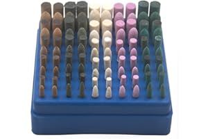 Oudtinz Polishing Grinding Wheels Wool/Sesame/Rubber/Cowhide Grinding Tools- Mixed Set 3mm Shank-100 Pieces