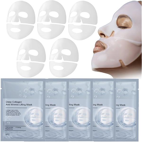 5 Stück Deep Collagen Nachtmasken – Anti-Falten, Feuchtigkeitsspendend & Straffend Für Die Haut