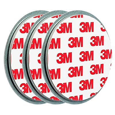 ECENCE Plaque aimantée adhésive pour détecteur de fumée, 3 Supports magnétiques Autocollants, Ø 50mm, Mise en Place sans perçage ni vis pour Tous Les détecteurs de fumée et alarmes Incendie 71010101