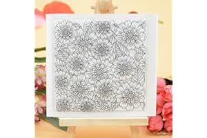 WooYangFun Joyful Home 1pc Flower Background Rubber Clear Stamp for Card Making Decoration and Scrapbooking