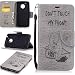 Produktbild LMAZWUFULM Hülle für Motorola Moto G5 5,0 Zoll PU Leder Magnetverschluss Brieftasche Lederhülle Wütend Cartoon Kettensäge Bär Geprägte Design von Book style mit Stent-Funktion und Karten Slot Ledertasche Flip Cover für Motorola Moto G5 (5,0 Zoll) Grau