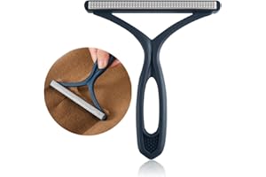 BELUGSIN Przenośny przyrząd do usuwania kłaczków, wielokrotnego użytku, dwustronny, ręczny depilator do wełny, kaszmiru i innych materiałów (niebieski)