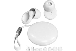 ODDROALLE Tapones Oidos Ruido Dormir 4 Filtros Ultra-Silenciosos, Eliminan Ronquidos/Ruido,Tapones Oidos Cancelacion de Ruido Lateral/Trabajo/Viaje Blanco