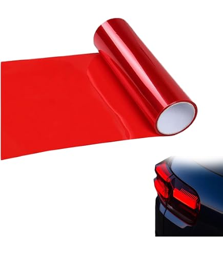 Film De Protection Rouge Pour Phares De Voiture – PVC Teinté, Anti-rayures, Résistant à L’eau Et à La Chaleur