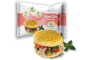 NUVOLAZERO Pain Zero® Goût Pizza. Avec seulement 0 % de glucides et de sucre par portion. Sans gluten, sans sucre ajouté, sans lactose. Format de 47 g.