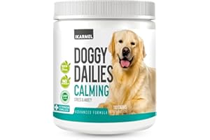 IKARMEL Doggy Dailies | Dog Calming Products | Anxiety Support | Anti Stress & Nervous Treats | 180 Dogs Chew Supplements | Calm in 4-6 Weeks