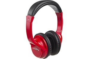 Audiocore AC720 Over-Ear Bluetooth-Kopfhörer Wireless Kabellos Bluetooth V5.0 Kompatibel mit Android iOS Gaming Gym 200 mAh Akku (Rot)