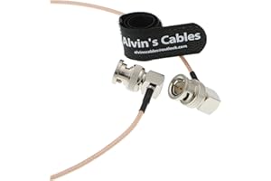Alvin's Cables BNC kąt prosty męski do męski RG179 kabel koncentryczny do BMCC VIDEO Blackmagic Camera 60 cm