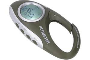 Ejoyous Altimetro Digitale Multifunzionale Barometrico Barometro di Altitudine con Retroilluminazione per Arrampicata, Campeggio, Sport All'aria Aperta