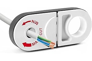 wlertcop Portable Wire Stripper, Network Wire Stripping Tool, Electrician Tools Stripping Diameter 0.3-1.1CM, for Cat5e, Cat6, Cat6a, Cat7, Cat8 Professional Coaxial Cable Stripper