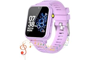 Clleylise Smartwatch per Bambini con 24 Giochi, Torcia, Contapassi, Fotocamera Musicale - Orologio per Bambini 4-12 Anni - Regalo di Compleanno