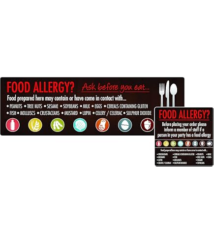 Food Pantry Sign Food Allergy Warning Sign Sign For Restaurant