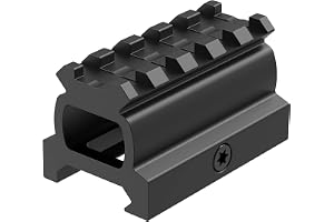 Feyachi Picatinny Rail Riser Mount, 0,95 tum hög, 5-stegs stigarfäste för rött prickigt ljus
