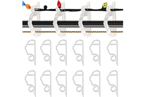 Ayizhiniu 120pcs Ganchos para Luces de Navidad y Guirnaldas - Decoración Navideña, Adecuado para Fijación de Cadenas de Luces Exteriores (B)