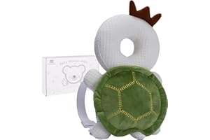 Bebamour Baby Protection de la tête Oreiller de Soutien pour la tête du bébé Doux et Respirant Oreillers Anti-Chute pour bébé (Green Turtle)