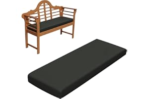RZYW Cuscino per Panca da Esterno Impermeabile Spesso 5cm, Cuscino Sedile per Mobili di Ricambio Lavabile Cuscino Panca Antiscivolo, Cuscini per Panche da Giardino Patio,Dark Gray,95x45cm