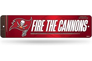 Rico Industries NFL Football Tampa Bay Buccaneers Metal Street Sign 4" x 15" Home Décor - Bedroom - Office - Man Cave