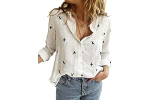 AFLCIO Camicia Donna Manica Lunga Elegante Camicia Manica Lunga Scollo V Camicetta Camicia Ufficio Elegante Bluse Tops, Casual Curvy da Lavoro Facile Ferro Stiro Business Tops Shirt