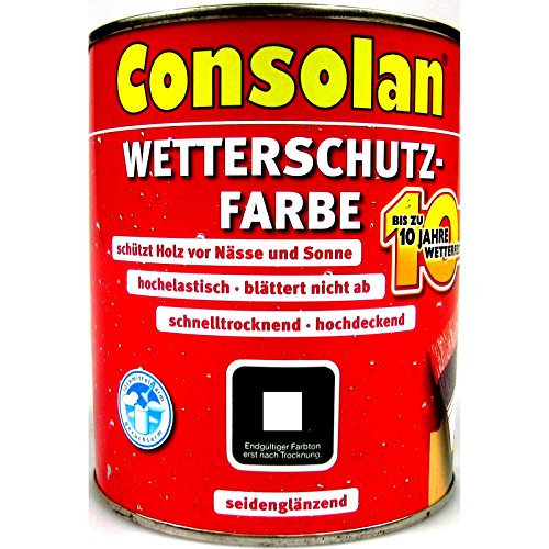 Consolan Wetterschutzfarbe, 2,5 Liter in schiefer Nr. 207