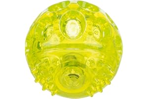 DOG COPENHAGEN TRIXIE Balle clignotante pour chiens, Lime, ø 6 cm, 33643, avec interrupteur, activation par impact