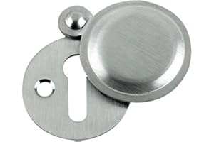 IRONZONE® Victorian Keyhole Covered Escutcheon, Protects The Door from Rusting and Damage, Essential Item to give a Polished Look to Your Door Satin Chrome 32mm
